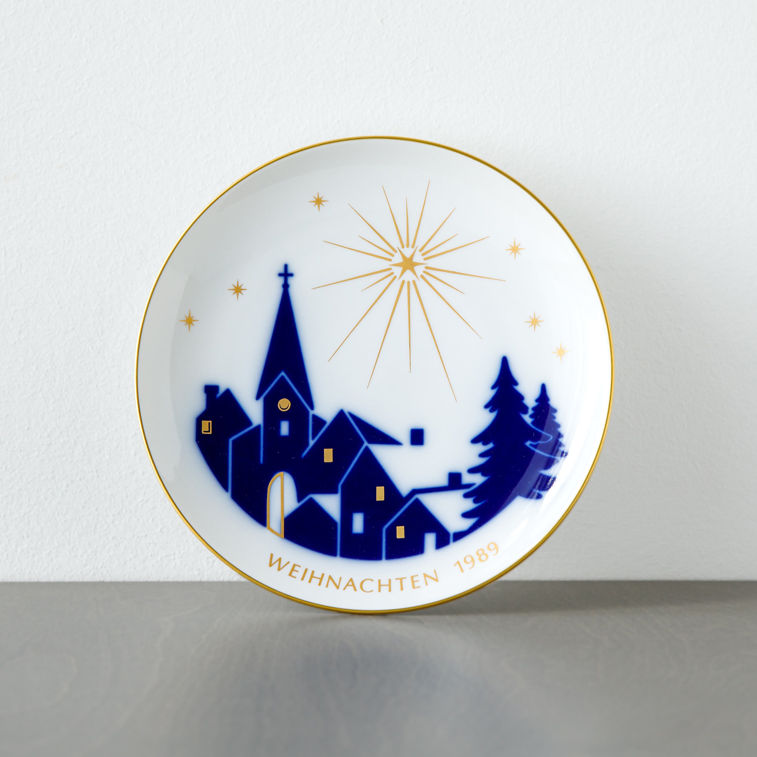 KPM Berlin Vintage Christmas Plate “Sternenglanz” 1989 – At