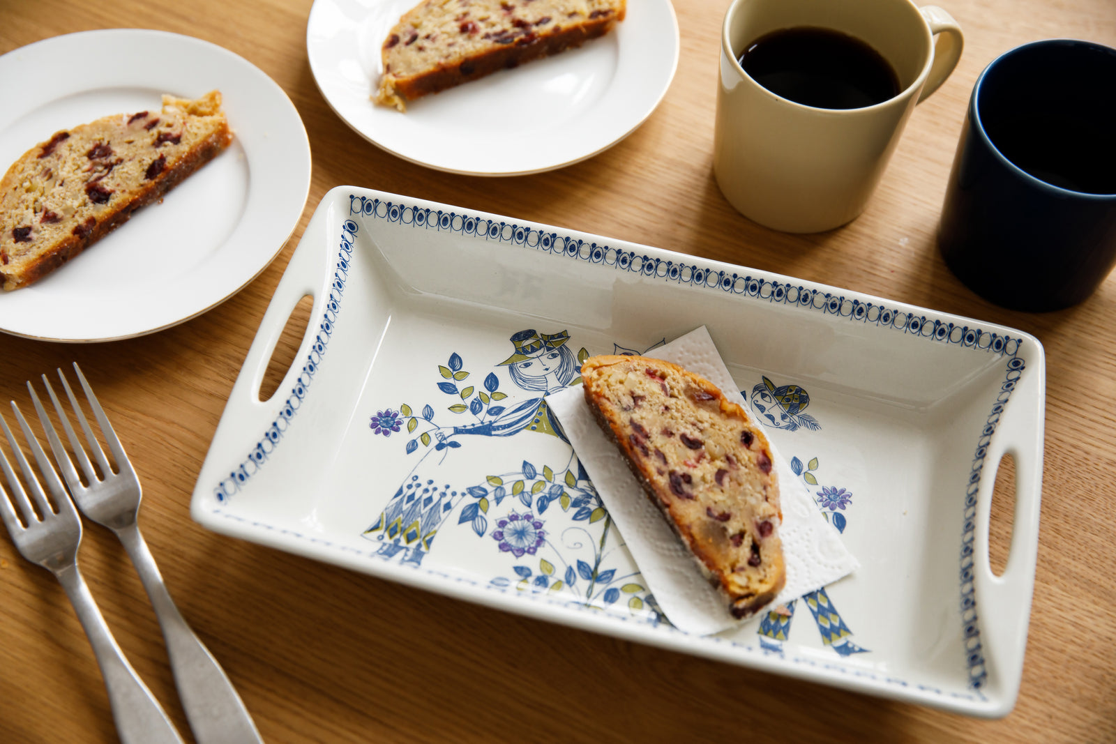Figgjo ロッテ　Lotte壁掛け、チーズプレート　ビンテージ レア Figgjo〉Turi Gramstad Oliver / Lotte series square plate – At Sea Day