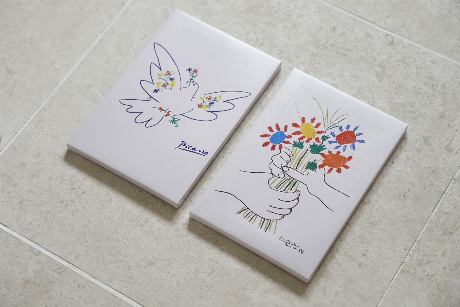 ピカソ　鳩と花　版画 パブロ・ピカソ *鳩と花